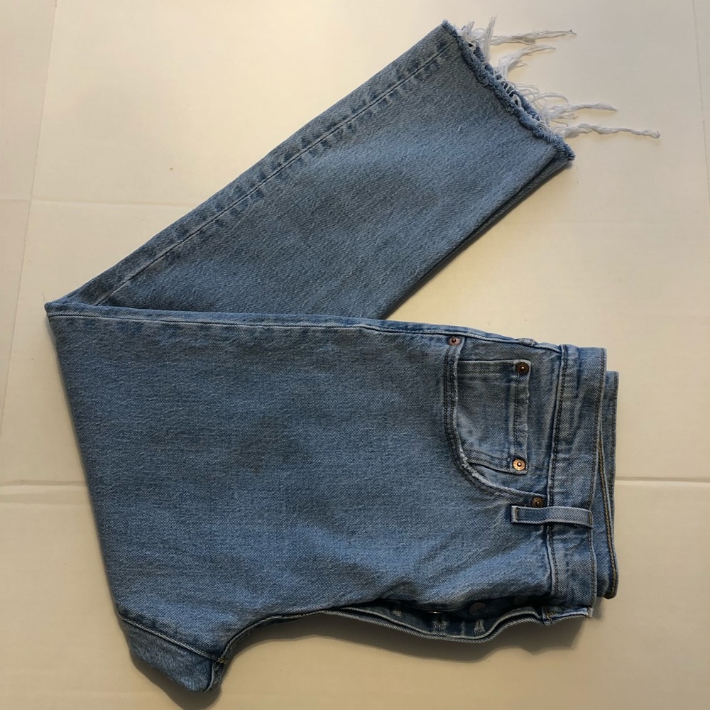 Levi’s 501S Skinny High Rise Button Fly Raw Hem Jeans Size 32 - Picture 2 of 8
